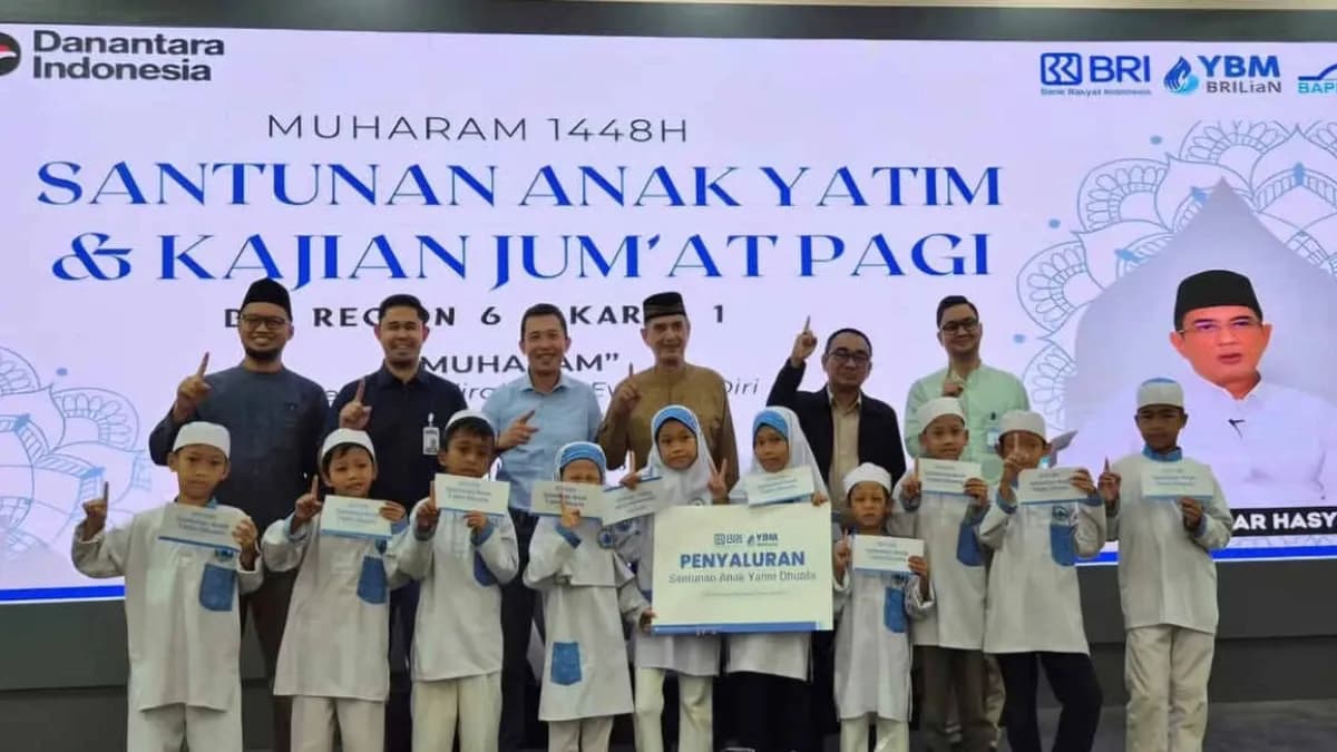 BRI Region 6 dan YBM BRI Jakarta Berbagi Santunan Anak Yatim Muharam