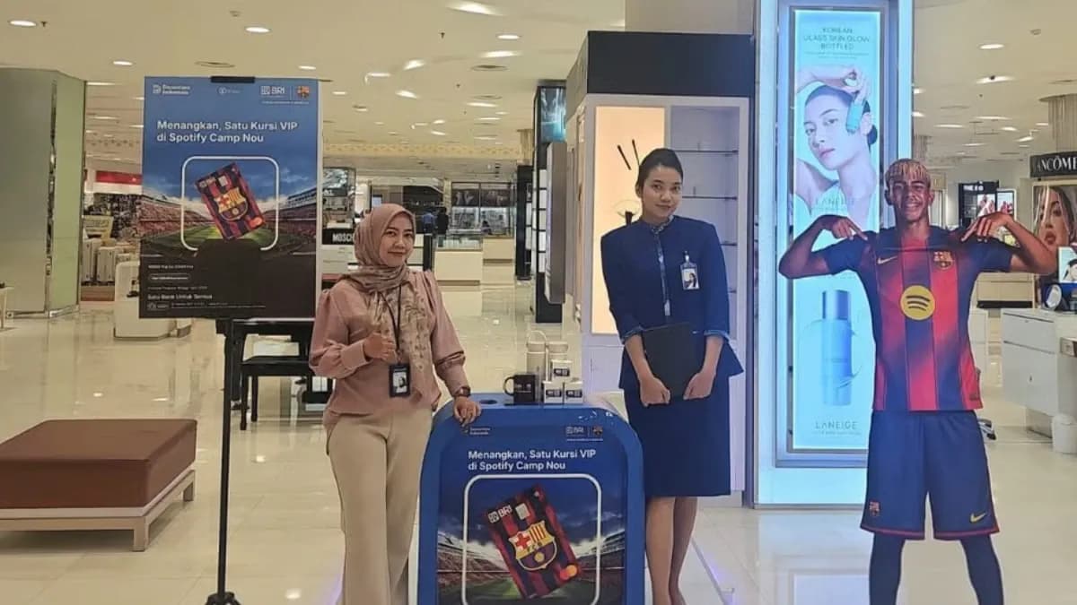 BRI Kalimalang Ramaikan Emporium Pluit dengan Booth Pembukaan Rekening dan Kartu Debit Eksklusif FC Barcelona