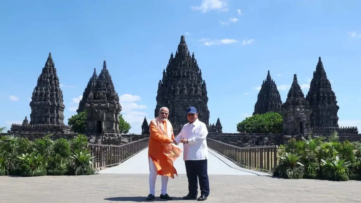 Prabowo dan PM Modi Tegaskan Ikatan Peradaban Indonesia-India di Candi Prambanan