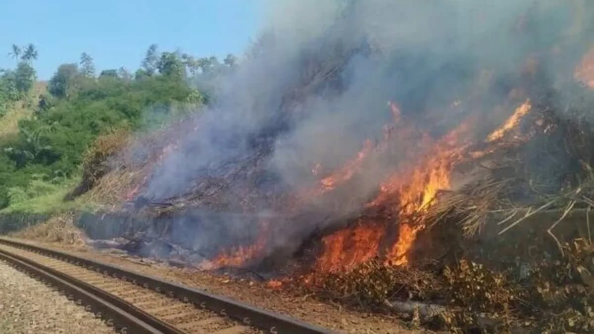 Musim Kemarau, KAI Daop 2 Bandung Himbau Tidak Bakar Sampah di Sekitar Rel