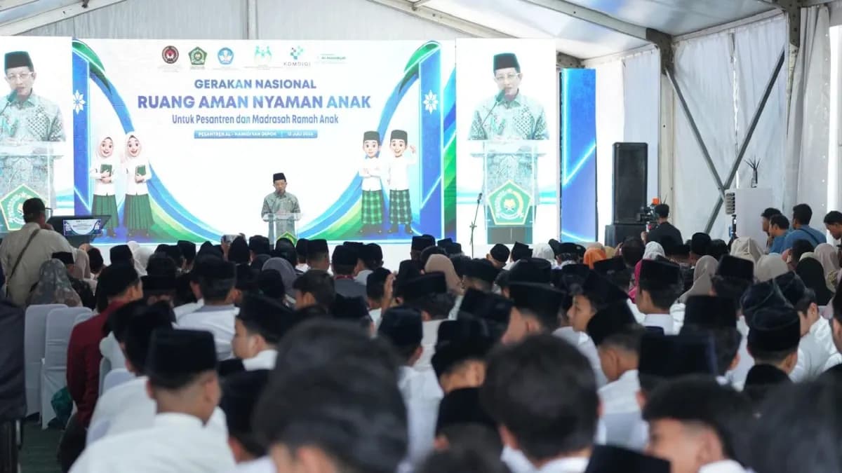 Menag Luncurkan Gernas RANA: Pesantren dan Madrasah Harus Jadi Ruang Aman bagi Anak