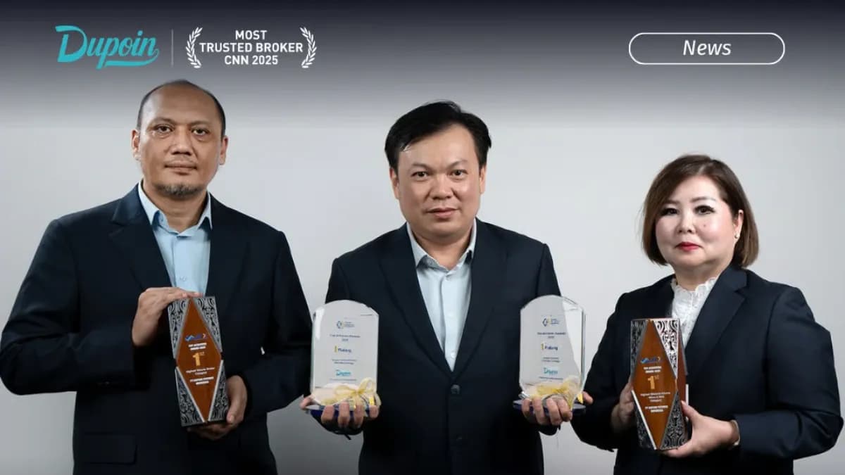 Dupoin Futures Raih 4 Penghargaan JFX dan KBI, Volume Transaksi Capai 833 Ribu Lot